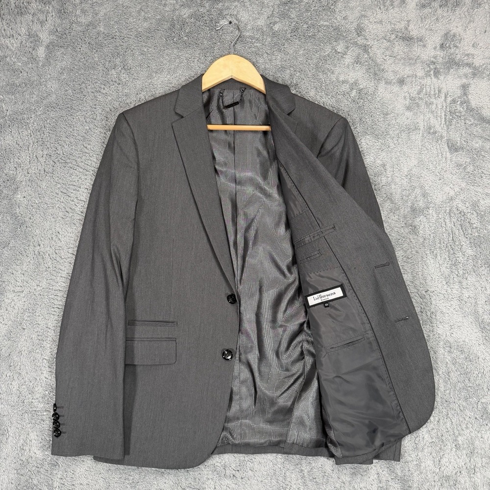 Lief Horsens Blazer Mens 40R Gray Viscose Blend Stretch Jacket Sport Coat